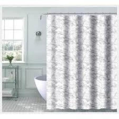 DESCRIPTION: (1) SHOWER CURTAIN AND HOOKS INFORMATION: WHITE AND GRAY RETAIL$: $59.99 EA QTY: 1