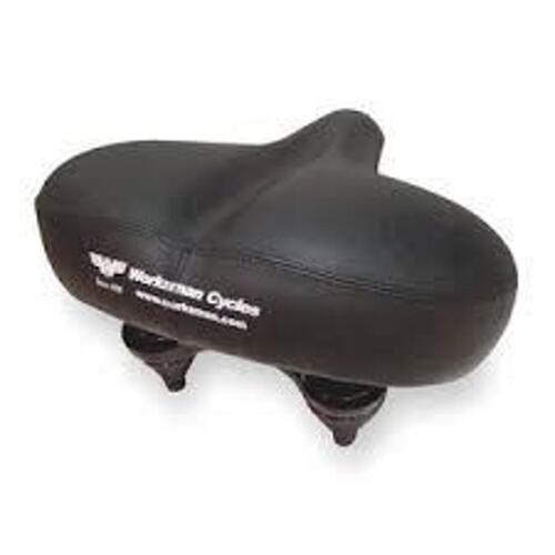 DESCRIPTION: (2) EXTRA WIDE BICYCLE SEAT BRAND/MODEL: WORKSMAN #2KGF9 INFORMATION: BLACK SIZE: 13" RETAIL$: $51.68 EA QTY: 2