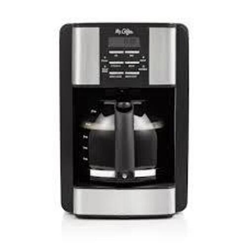 DESCRIPTION: (1) PROGRAMMABLE COFFEE MAKER BRAND/MODEL: MR COFFEE SIZE: 12 CUP RETAIL$: $48.89 EA QTY: 1