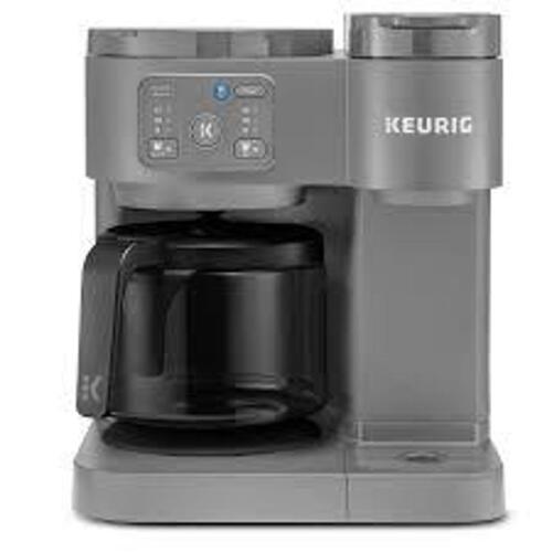DESCRIPTION: (1) SINGLE SERVE COFFEE MAKER BRAND/MODEL: KEURIG INFORMATION: K-DUO, PODS OR GROUNDS, GRAY RETAIL$: $129.00 EA QTY: 1