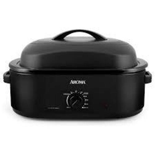 DESCRIPTION: (1) ROASTER OVEN BRAND/MODEL: AROMA INFORMATION: BLACK SIZE: 18 QT RETAIL$: $85.00 EA QTY: 1