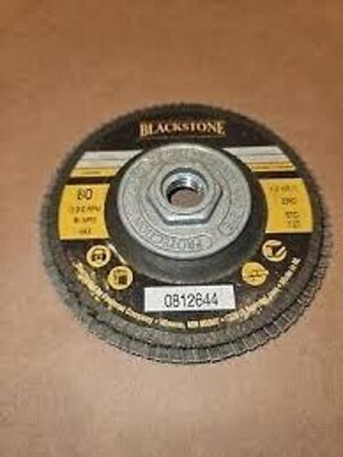 DESCRIPTION: (3) BOXES OF (5) FLAP DISC BRAND/MODEL: BLACKSTONE # 0812640 INFORMATION: ZIRC, 80 GRIT, TYPE 29 SIZE: 4-1/2" X 5/8"-11 QTY: 3