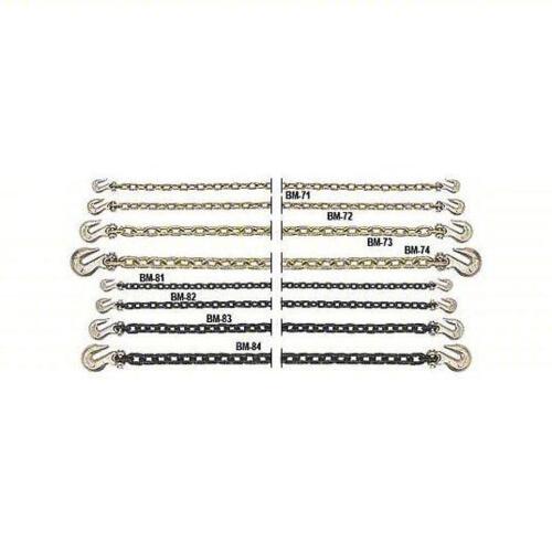DESCRIPTION: (2) STRAIGHT CHAIN BRAND/MODEL: B/A PRODUCTS #3YDJ8 INFORMATION: STEEL, GRAB HOOK, STRAIGHT, 70 CHAIN GRADE SIZE: 3/8" X 15' RETAIL$: $11