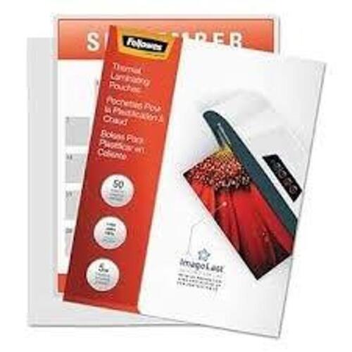 DESCRIPTION: (3) LAMINATING POUCH BRAND/MODEL: FELLOWES #30D509 INFORMATION: HOT LAMINATION, 100 PK RETAIL$: $84.95 EA QTY: 3
