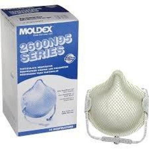 DESCRIPTION: (12) BOXES OF (15) PARTICULATE RESPIRATOR BRAND/MODEL: MOLDEX #2600N95 INFORMATION: WHITE SIZE: MEDIUM/LARGE RETAIL$: $39.19 EA QTY: 12