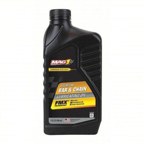DESCRIPTION: (6) BAR AND CHAIN OIL BRAND/MODEL: MAG 1 43Y865 SIZE: 1 QT RETAIL$: 42.3 QTY: 6