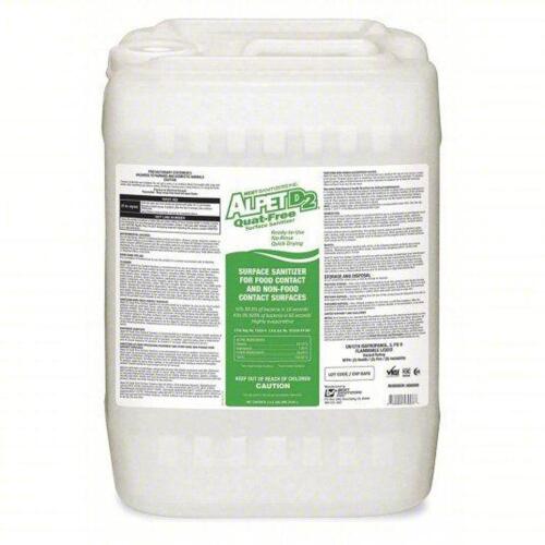 DESCRIPTION: (2) QUAT FREE SANITIZER BRAND/MODEL: ALPET D2 SIZE: 5 GAL RETAIL$: 115.04 QTY: 2