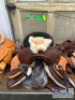WESTERN BARREL RACING SHOW HORSE SADDLE WITH TACK SET - 6
