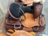 WESTERN BARREL RACING SHOW HORSE SADDLE WITH TACK SET - 8