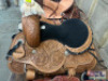 WESTERN BARREL RACING SHOW HORSE SADDLE WITH TACK SET - 9