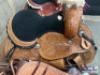 WESTERN BARREL RACING SHOW HORSE SADDLE WITH TACK SET - 12