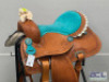 WESTERN BARREL RACING SHOW HORSE SADDLE WITH TACK SET - 3