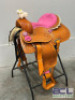 WESTERN BARREL RACING SHOW HORSE SADDLE WITH TACK SET - 4