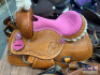 WESTERN BARREL RACING SHOW HORSE SADDLE WITH TACK SET - 9