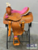 WESTERN BARREL RACING SHOW HORSE SADDLE WITH TACK SET - 15