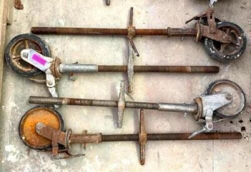 (4) 32" ADJUSTABLE SCAFFOLDING CASTERS
