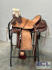 WESTERN BARREL RACING SHOW HORSE SADDLE WITH TACK SET - 3