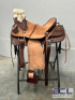 WESTERN BARREL RACING SHOW HORSE SADDLE WITH TACK SET - 4