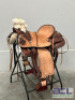 WESTERN BARREL RACING SHOW HORSE SADDLE WITH TACK SET - 5