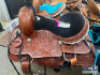 WESTERN BARREL RACING SHOW HORSE SADDLE WITH TACK SET - 11