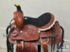 WESTERN BARREL RACING SHOW HORSE SADDLE WITH TACK SET - 4