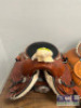 WESTERN BARREL RACING SHOW HORSE SADDLE WITH TACK SET - 8