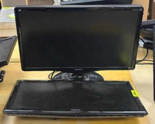 (2) - DESK MOUNTED COMPUTER MONITORS