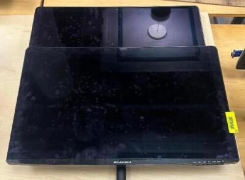 (2) - DESK MOUNTED COMPUTER MONITORS