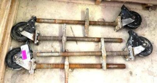 (4) 24" ADJUSTABLE SCAFFOLDING CASTERS