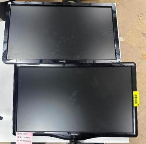 (2) - DESK MOUNTED COMPUTER MONITORS
