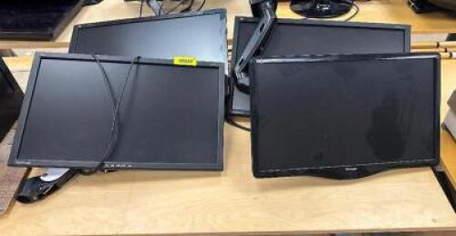 (4) - DESK MOUNTED COMPUTER MONITORS