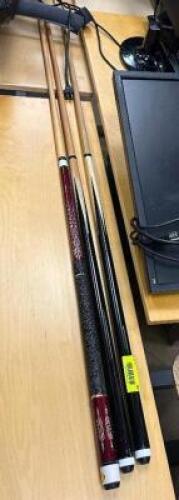(4) - POOL STICKS