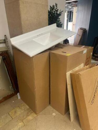 (5) - GLOSS SMOOTH LAVATORY WITH INTEGRAL BACKSPLASH