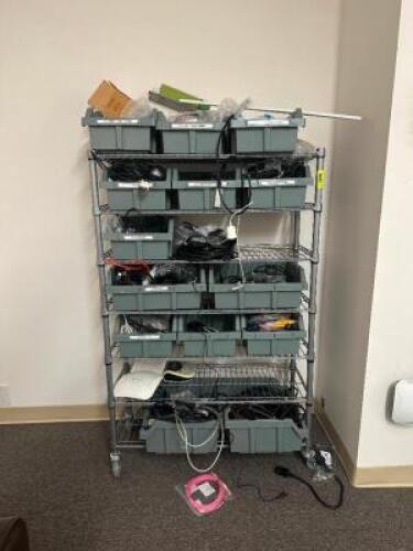 ROLLING CART WITH STORAGE BINS
