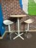 (3) - PC. HIGH TOP DINNING TABLE AND CHAIRS SET