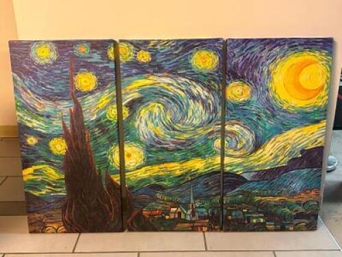 THREE PC. PRINT ON CANVAS
