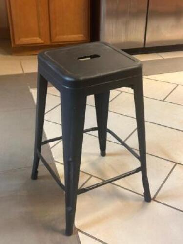 (4) - MATCHING METAL STOOLS