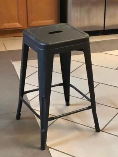 (4) - MATCHING METAL STOOLS