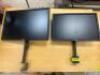 (2) - DESK MOUNTED COMPUTER MONITORS
