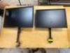 (2) - DESK MOUNTED COMPUTER MONITORS - 2