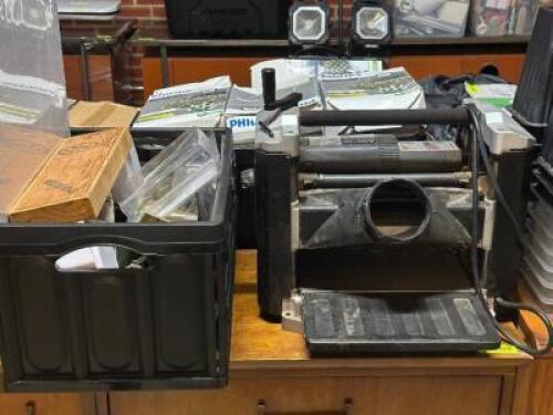 DELTA BLANER WITH BIN OF ASSORTED HARDWARE AND COMPONENTS
