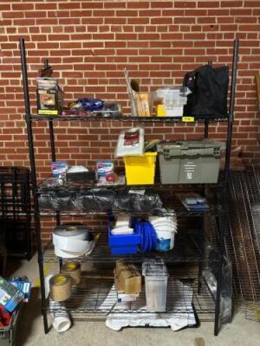 SHELVING UNIT WITH CONTENTS