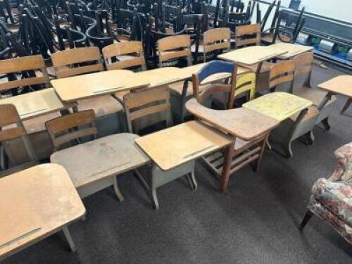 (12) - VINTAGE CHILDRENS DESKS