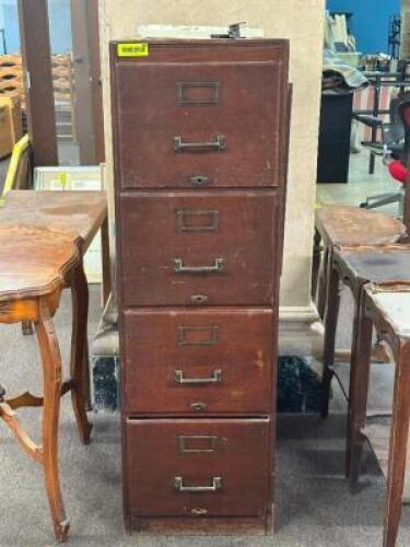 VINTAGE WOOD FILE CABINET