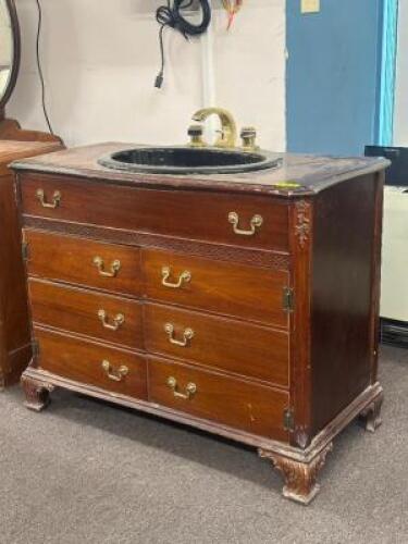 VINTAGE BATHROOM VANITY WITH SINK