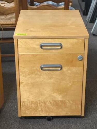 (2) - MATCHING / TWO DRAWER ROLLING FILE CABINETS