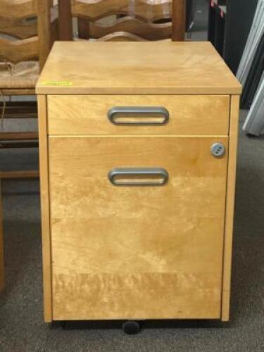 (2) - MATCHING / TWO DRAWER ROLLING FILE CABINETS