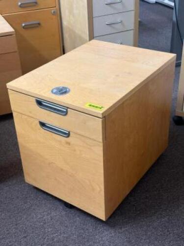 (2) - MATCHING / TWO DRAWER ROLLING FILE CABINETS