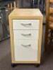 (2) - MATCHING / THREE DRAWER ROLLING FILE CABINETS