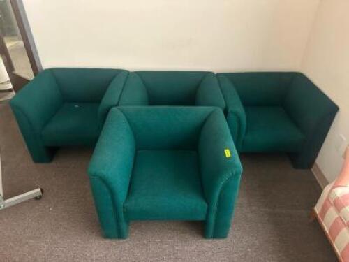 (4) - ASSORTED CHAIRS / LOVE SEAT